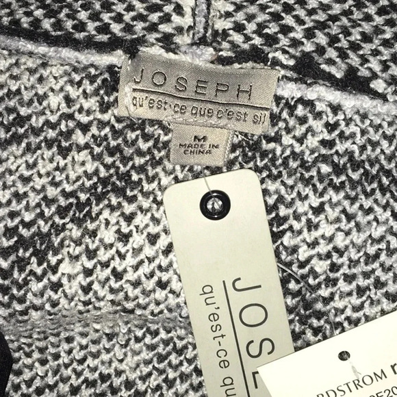 NWT Joseph A Ombré Grid Knit Cardigan Sweater Jacket Blue Stripe Print Geometric - Picture 7 of 8